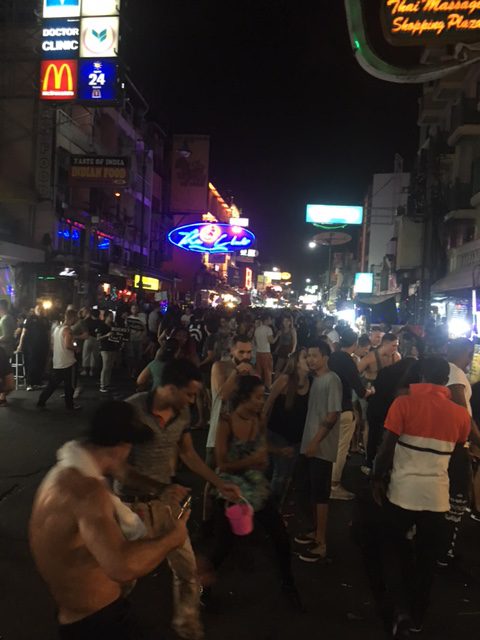The crowds of Khao San Road in Bangkok
