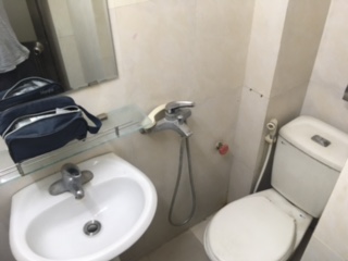 The combined bathroom at my Hanoi hostel