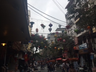 A street scene in Hanoi
