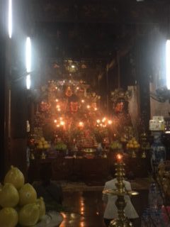 A temple courtyard in Hanoi