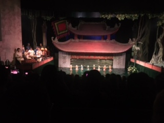 A traditional water puppet show in Hanoi