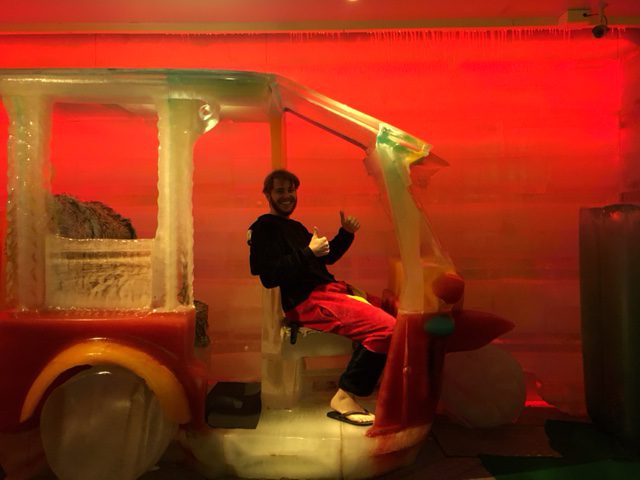 Ice sculptures at the Ko Samui ice bar