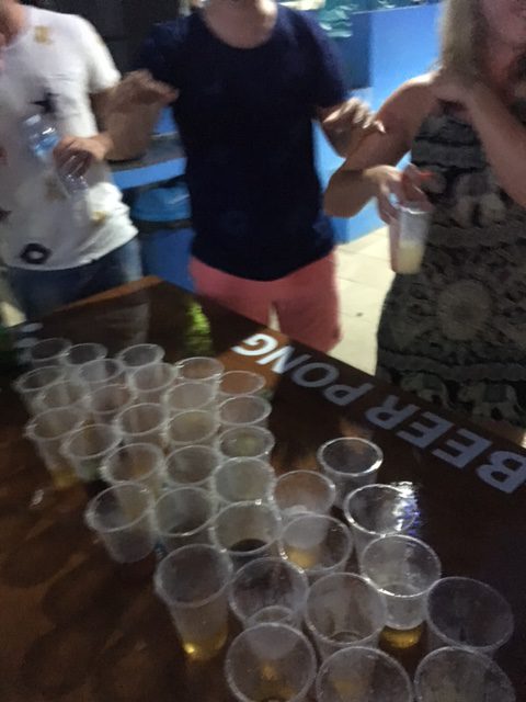 A card game with fellow travellers on Koh Phangan