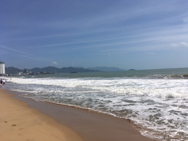 The seafront beach at Nha Trang