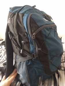 My travel bag packed and ready to go