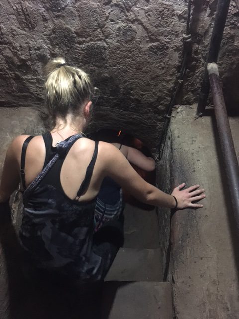 A camouflaged spike trap at the Cu Chi tunnels